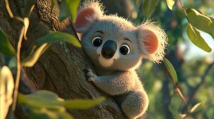 Fototapeta premium Adorable Koala in Tree