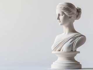 Classic Beauty Unveiled: A Timeless and Elegant Minimalist Statue Art Illustration that Evokes Serenity and Contemplation Through Its Masterful Craftsmanship