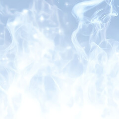Obraz premium Soft white smoke swirling against light blue background
