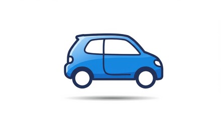 Compact Modern Hatchback Car Icon