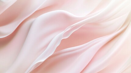 Fototapeta premium Vertical background with warm pale pink curves that create a soft, fluid motion, gently tapering off towards the edges.