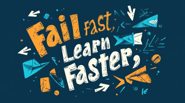 Fail Fast Learn Faster Motivational Typography Design