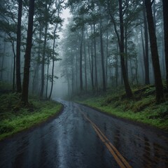 Fototapeta premium road in the woods