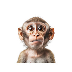 Adorable Baby Monkey Portrait Curious and Expressive Primate Close-Up