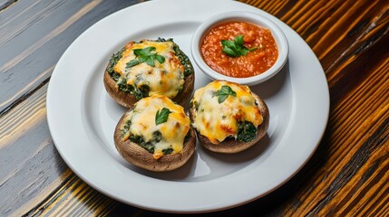 Stuffed Mushrooms with Spinach and Cheese: A Culinary Delight