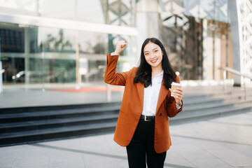 Working woman concept a female manager attending video conference and holding tablet, smatrphone