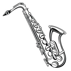 saxophone vector image