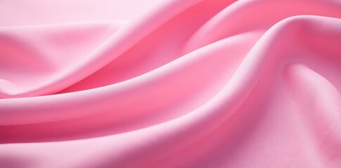 Obraz premium Close-up of soft pink fabric folds with gentle shadows, elegant, soft