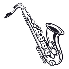 saxophone vector image