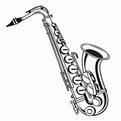 saxophone vector image