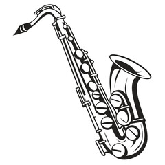 saxophone vector image