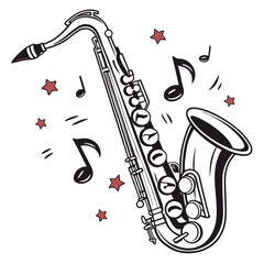 saxophone vector image