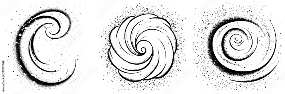 Poster unique swirling patterns with intricate designs and fine details create an artistic display of motio