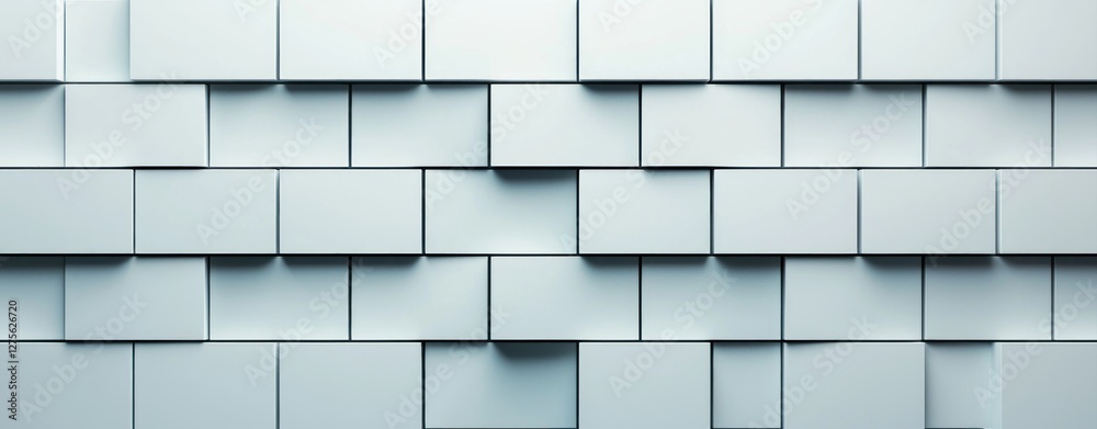Poster abstract white cube wall texture modern geometric background design