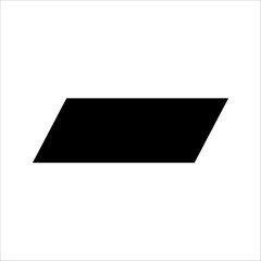 parallelogram shape illustration vector graphic. basic shape perfect for preschool learning for children and good for mathematics	
