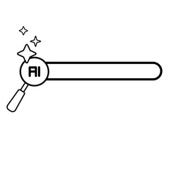 Artificial Intelligence Search Engine Icon