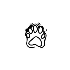 Simple Wolf Paw Print Icon