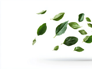 A Scenic Background of Falling Green Leaves Complemented by a Variety of Herb Plants