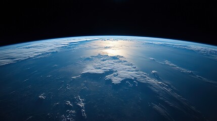 An astronaut floating above Earth with a stunning view of the planet below, awe-inspiring and vast