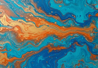A vibrant fluid acrylic painting