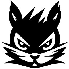 Silhouette of angry squirrel face © Breck