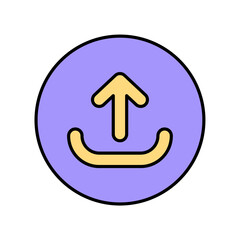 Icon a upload, isolated against a clean background.
