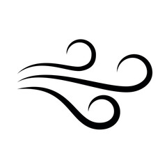 Obraz premium wind sign symbol vector glyph color icon 