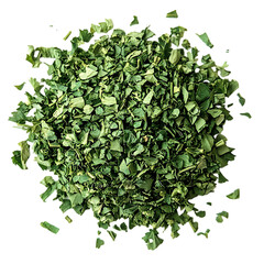 Naklejka premium Dried Chopped Parsley isolated on transparent background