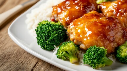 Scrumptious Teriyaki Chicken with Rice and Broccoli - A Flavorful and Healthy Dinner