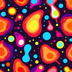 Vibrant Abstract Colorful Shapes Seamless Pattern