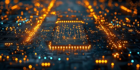 Futuristic Circuit Board Aesthetic
