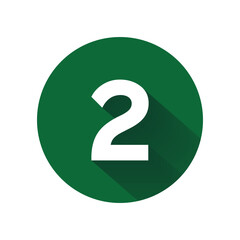 Long shadow numbers on colored circles