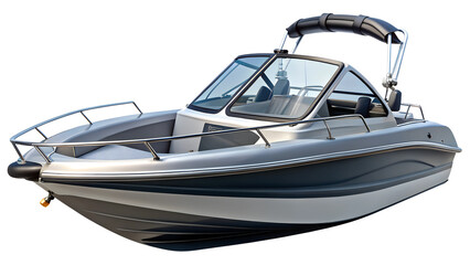  jet boat isolated on transparent white background, clipping path