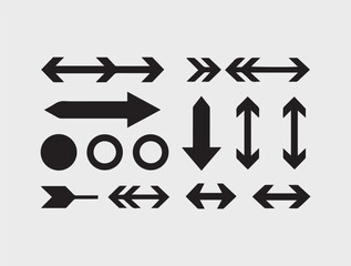 Set of hand drawn arrows vector file