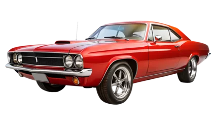 Fototapete Oldtimer vintage car isolated on transparent white background, clipping path  © PNG AI