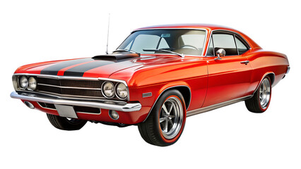 vintage car isolated on transparent white background, clipping path