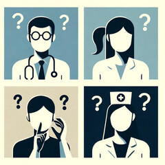 Minimalist Healthcare Illustration – Curious Expressions
