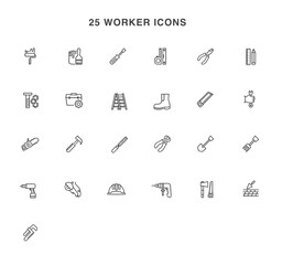 worker icons symbol vector design
