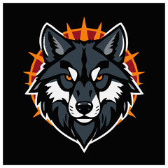a sport wolf logo, football, basketball team logo