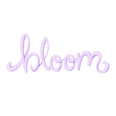 Bloom lettering word