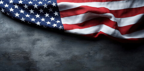 Fototapeta premium USA 4th of July, American Flag waving Background, Happy memorial day celebration, American national holiday, 4th of July, Veterans day , USA independence day celebration, and labor of people