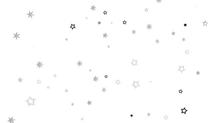 Obraz premium An abstract image featuring white stars scattered against a black background. The stars are arranged in a random pattern, creating a sense of movement and energy.