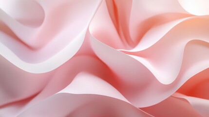 Obraz premium Warm pale pink curves gently intertwining on a vertical background, adding a sense of flow and harmony.