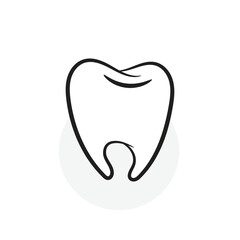 Healthy tooth logo template and icon illustration