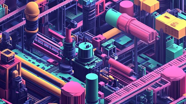 Illustration of a machine learning process featuring artificial intelligence, deep data mining, and machine learning as components of modern computer technology concepts, portrayed in a 3D rendering