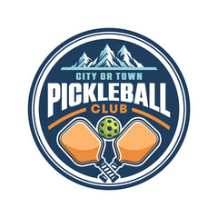 pickleball sport logo vector