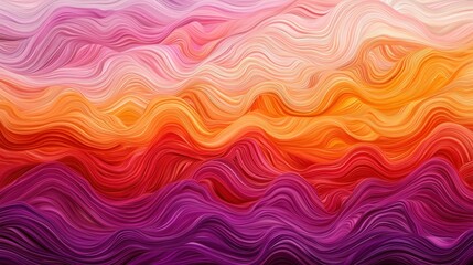 Fototapeta premium Abstract Colorful Wave Landscape: A Vivid Digital Art Piece
