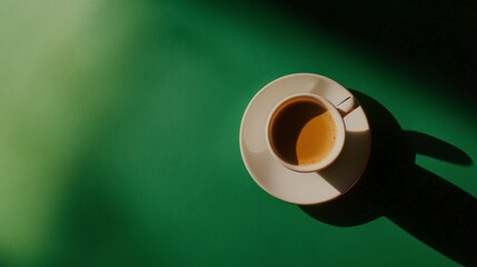 A Delicate Espresso Cup on a Verdant Background
