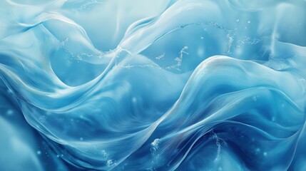 Obraz premium Flowing soft blue liquid with smooth gradients and dynamic motion