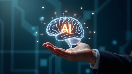 AI and Human Intelligence Integration – Futuristic Brain Technology
